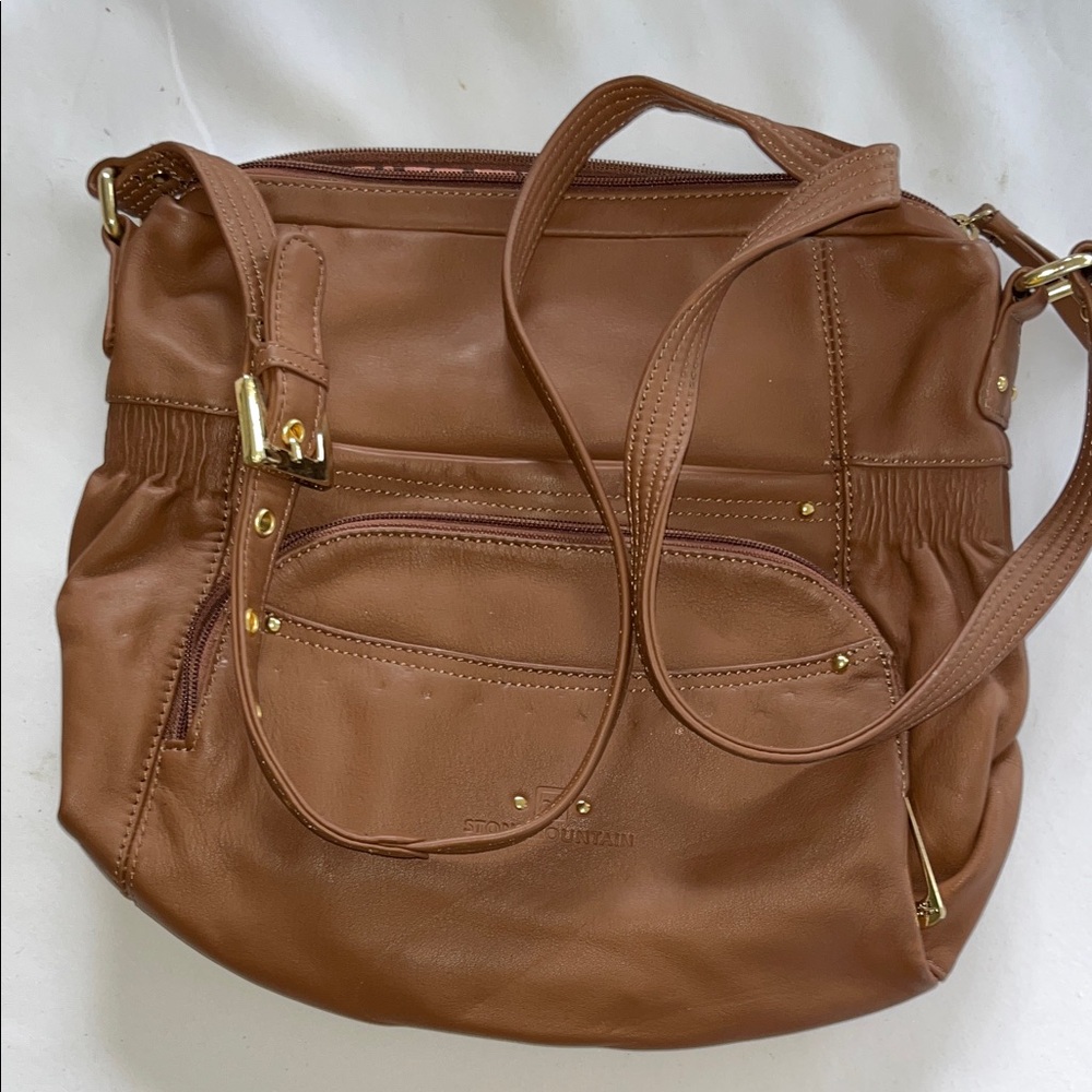 Stone Mountain Brown Leather Shoulder Bag